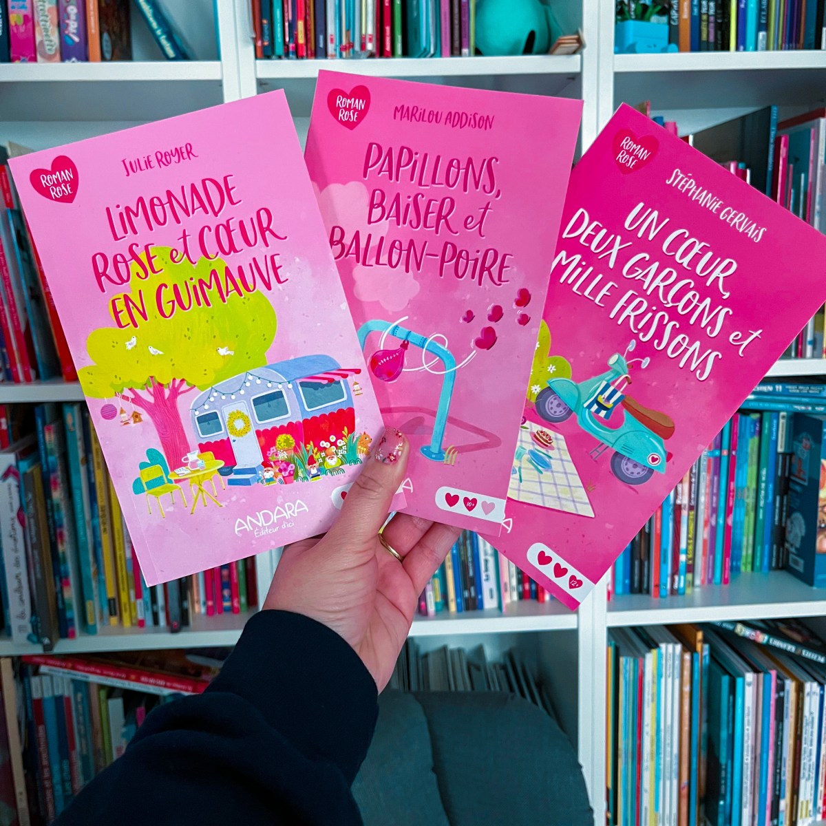 Trois romans de la collection Roman&nbsp;Rose